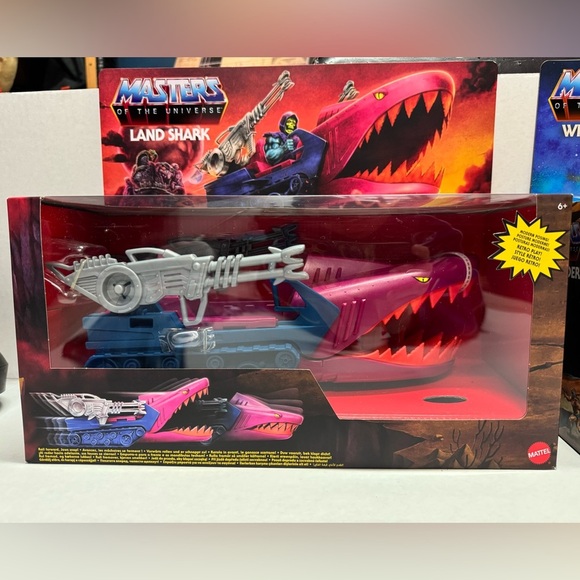 Masters of the Universe WindRaider & Land Shark + He-Man Power A Mo-Squit’ra New - Picture 4 of 5